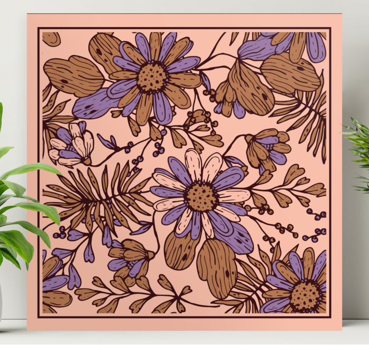 Tableau fleurs et plantes composition de fleurs douces - TenStickers