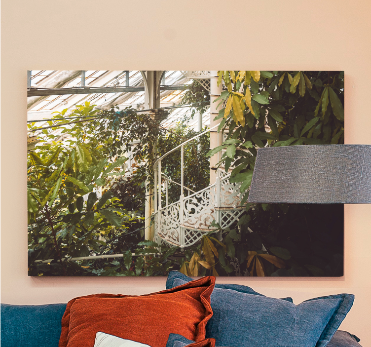 Tableau fleurs et plantes composition de verdure luxuriante - TenStickers