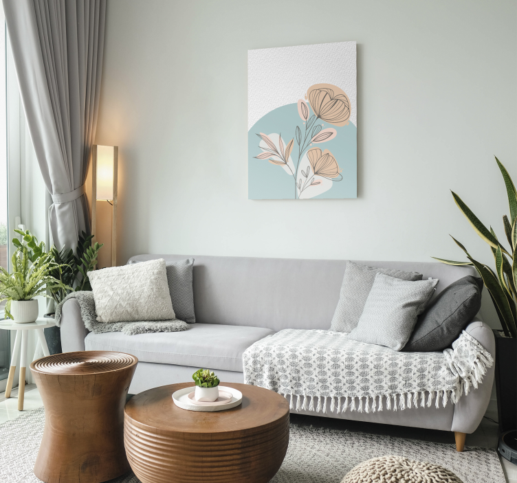 Tableau fleurs et plantes arrangement élégant et stylisé - TenStickers