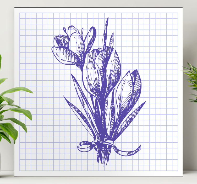 Tableau fleurs et plantes composition florale vibrante - TenStickers