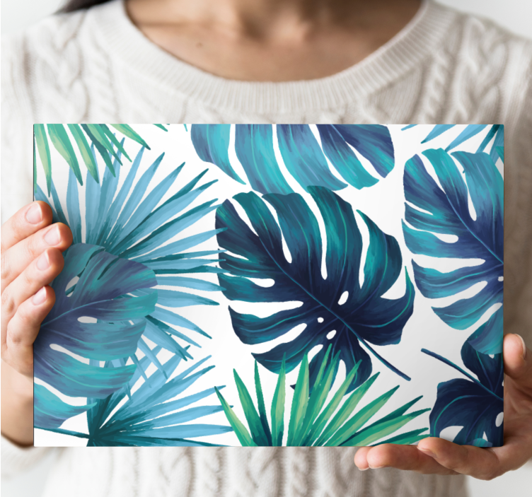 Tableau fleurs et plantes motif de feuille tropicale - TenStickers