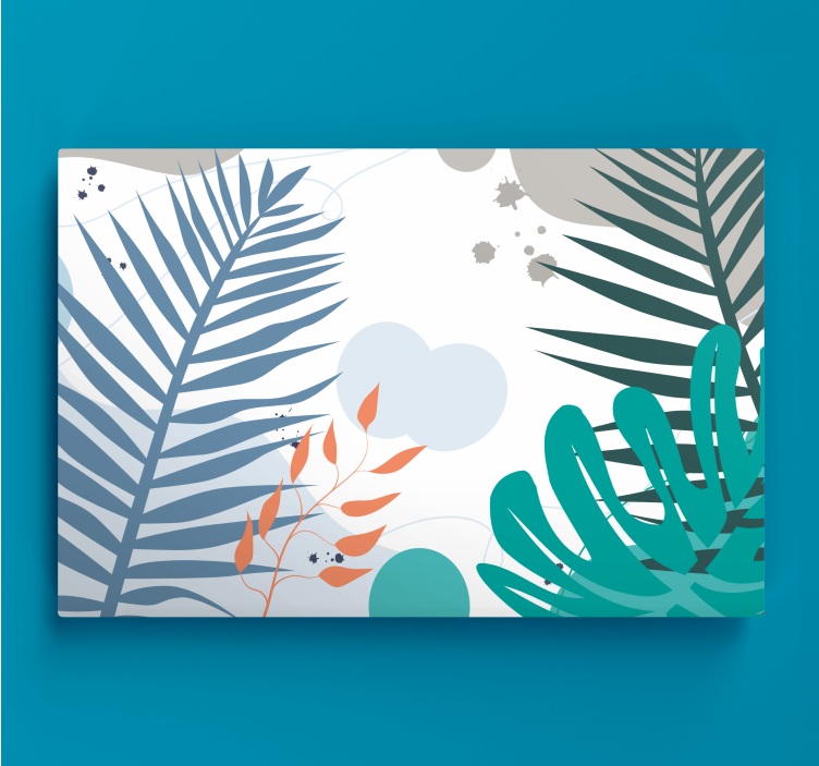 Tableau fleurs et plantes motifs de feuilles modernes - TenStickers