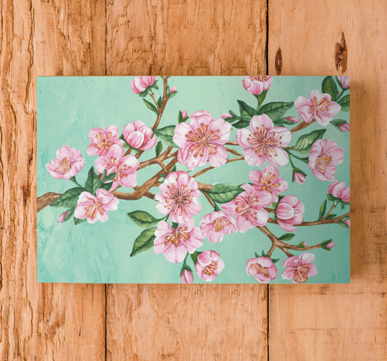 Tableau fleurs et plantes tige de fleurs de sakura - TenStickers