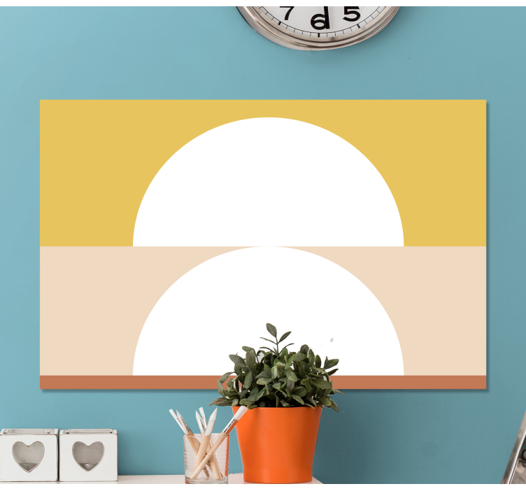 Tableau géométrique calide demi-cercles - TenStickers