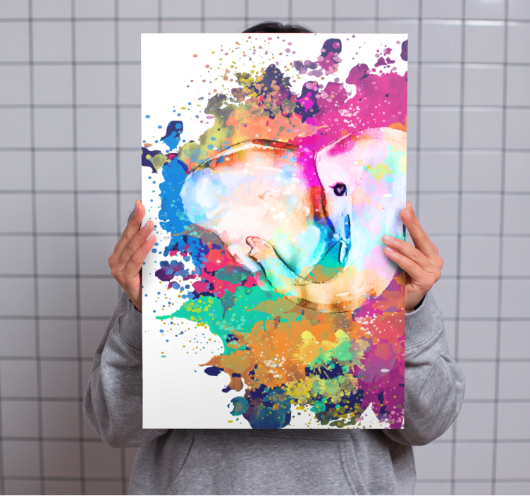 Tableau éléphant aux couleurs aquarelle - TenStickers