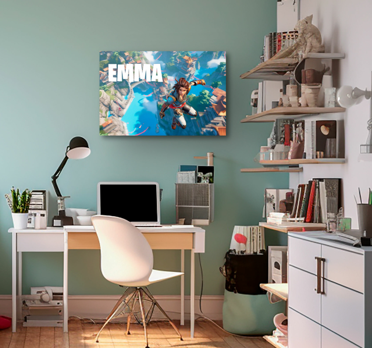 Cadre jeux vidéo sauter dans le vide - TenStickers