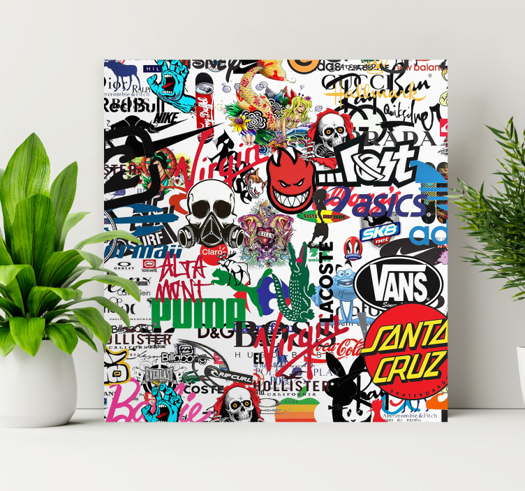 Tableau moderne collage de marque éclectique - TenStickers