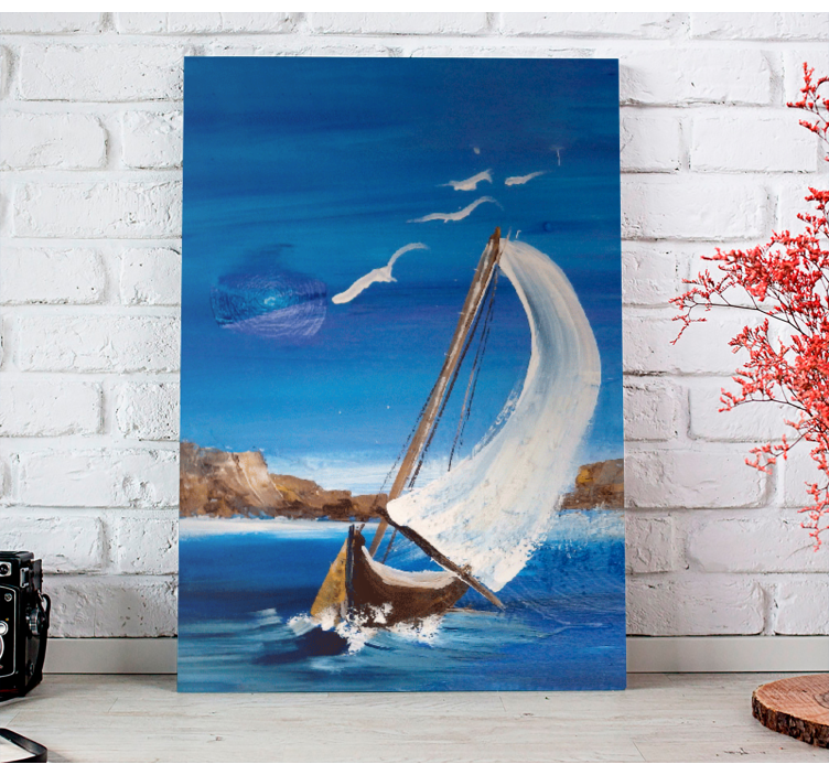 Tableau mer Bateau de tableau - TenStickers