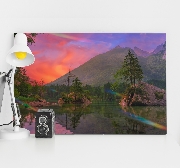 Tableau paysages réflexion montagne sérénité - TenStickers