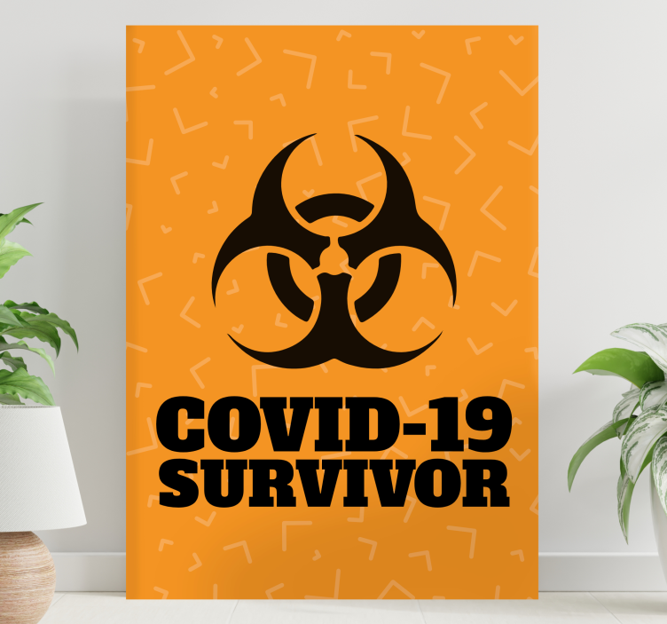 Tableau texte Conception drôle de survivant de covid - TenStickers