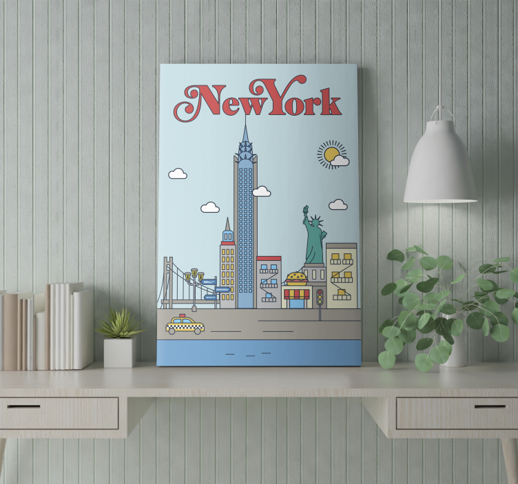 Tableau villes et pays nouvelle-York - TenStickers