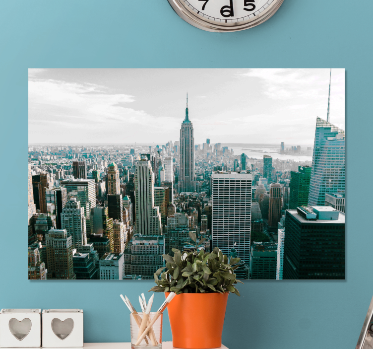 Tableau villes et pays vue sur les toits de new york - TenStickers