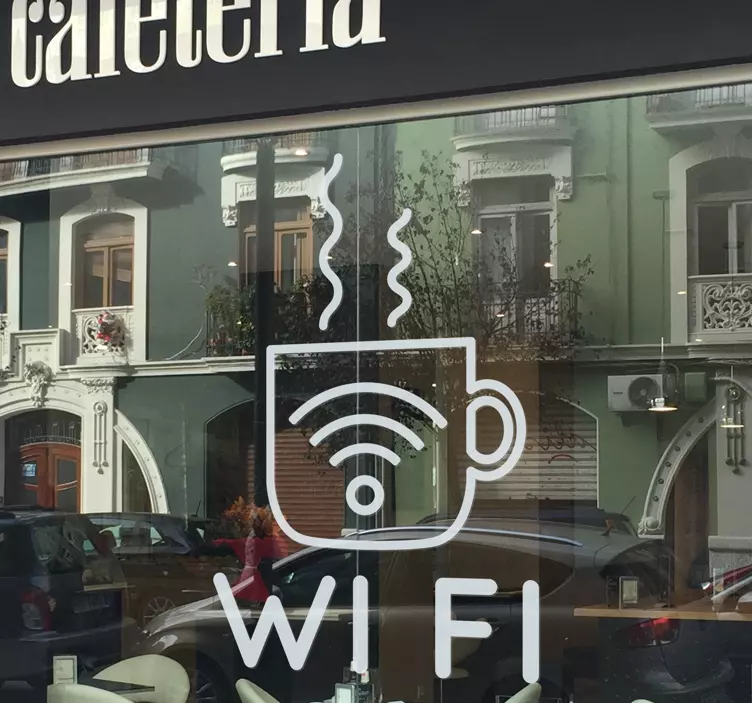 Sticker Entreprise symbole wifi pour café - TenStickers