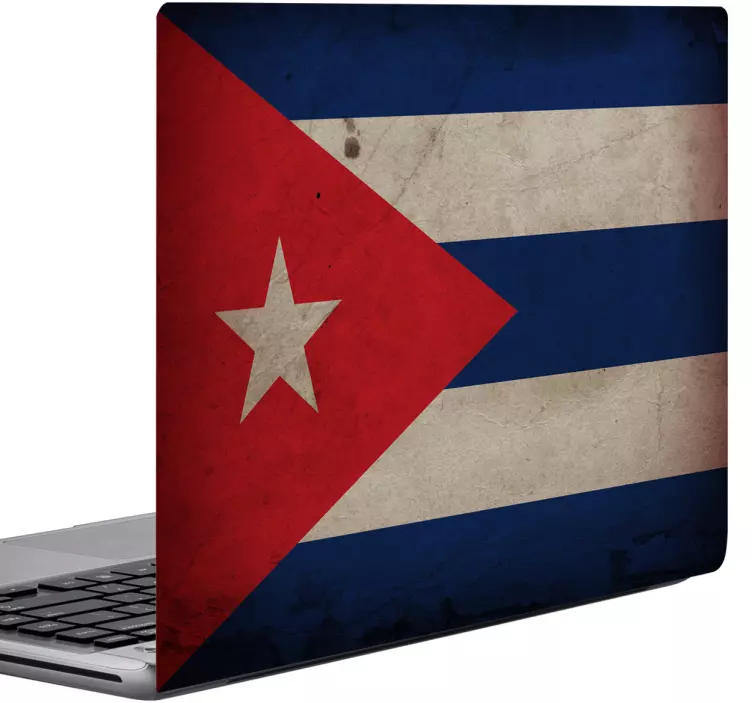 Sticker Cuba drapeau PC - TenStickers
