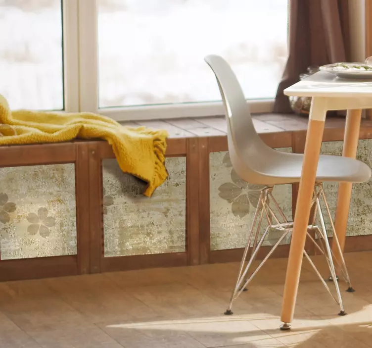 Adhésif meuble superposition de motifs floraux - TenStickers