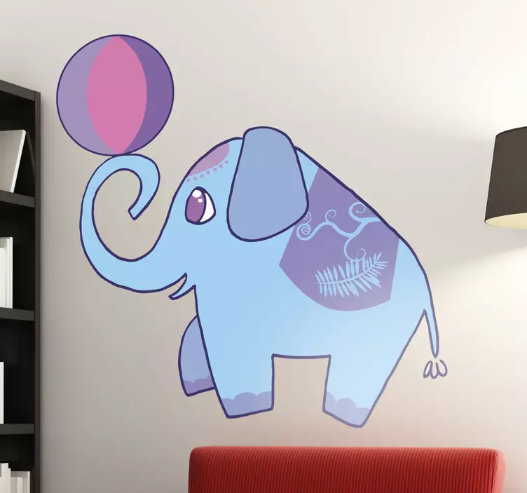 Sticker enfant éléphant ballon cirque - TenStickers