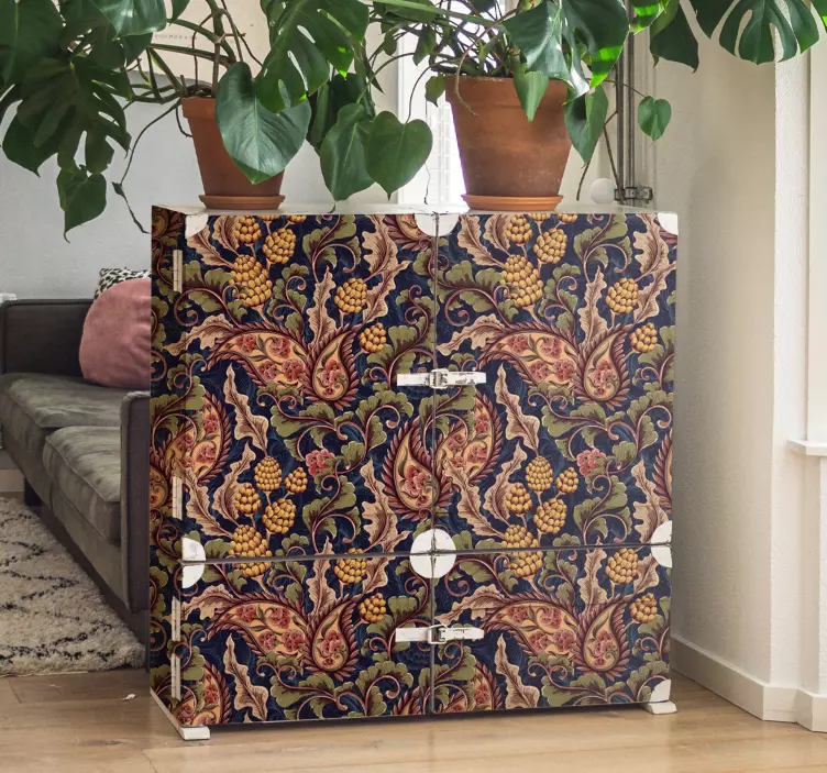 Sticker meuble Feuilles style paisley - TenStickers
