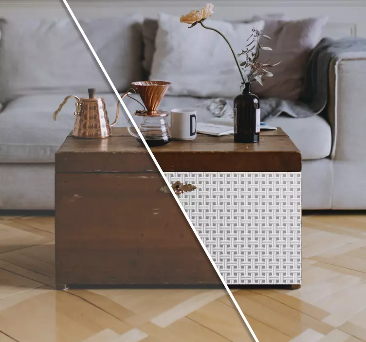 Adhésif meuble motif de texture tissée - TenStickers