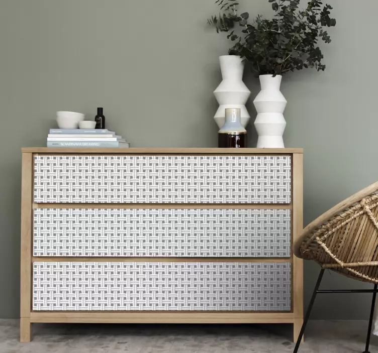 Adhésif meuble motif de texture tissée - TenStickers