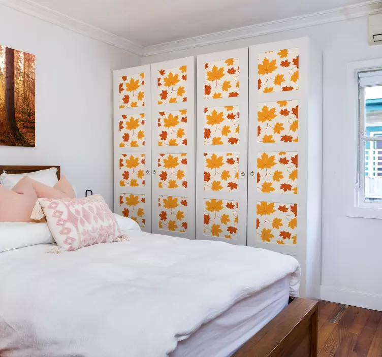 Adhésif meuble motif feuilles d'automne - TenStickers