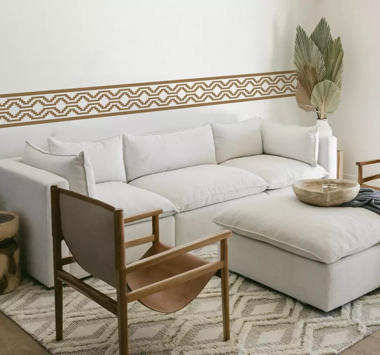 Sticker salon forme géométrique verte - TenStickers