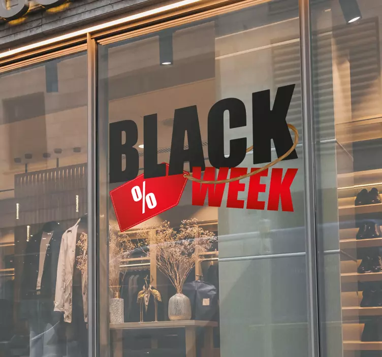 Stickers Black Friday étiquette de la semaine noire - TenStickers