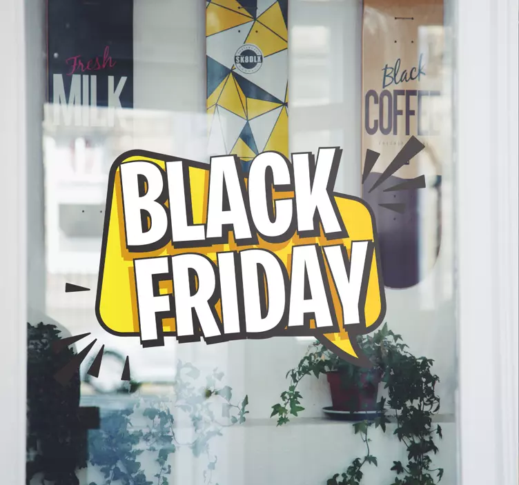Sticker Black Friday Bulle de dialogue du vendredi noir - TenStickers