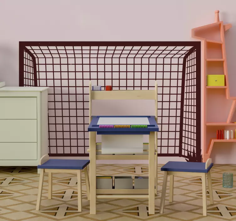 Sticker foot cage de football effet 3D - TenStickers