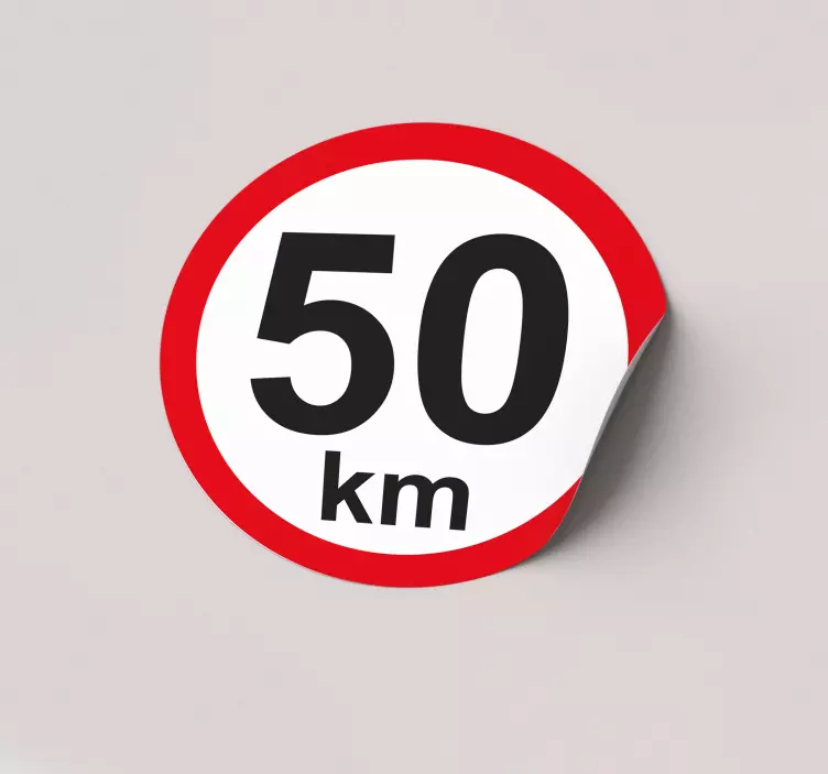 Sticker panneau de signalisation limite de vitesse personnalisabl - TenStickers