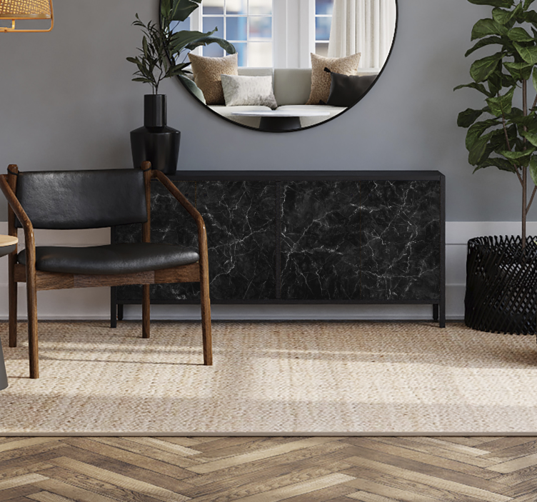 Adhésif meuble marmon noir - TenStickers