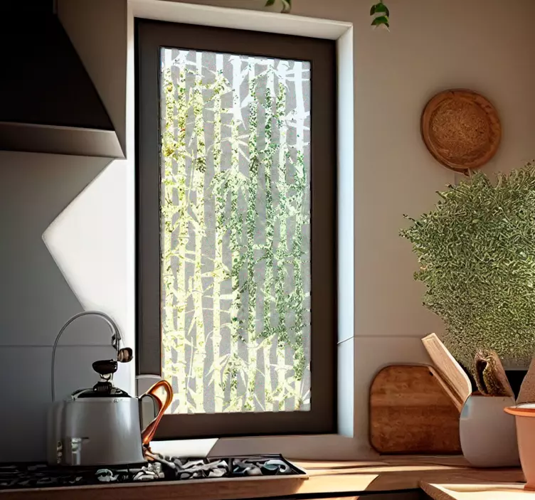 Sticker vitre bambou translucide - TenStickers