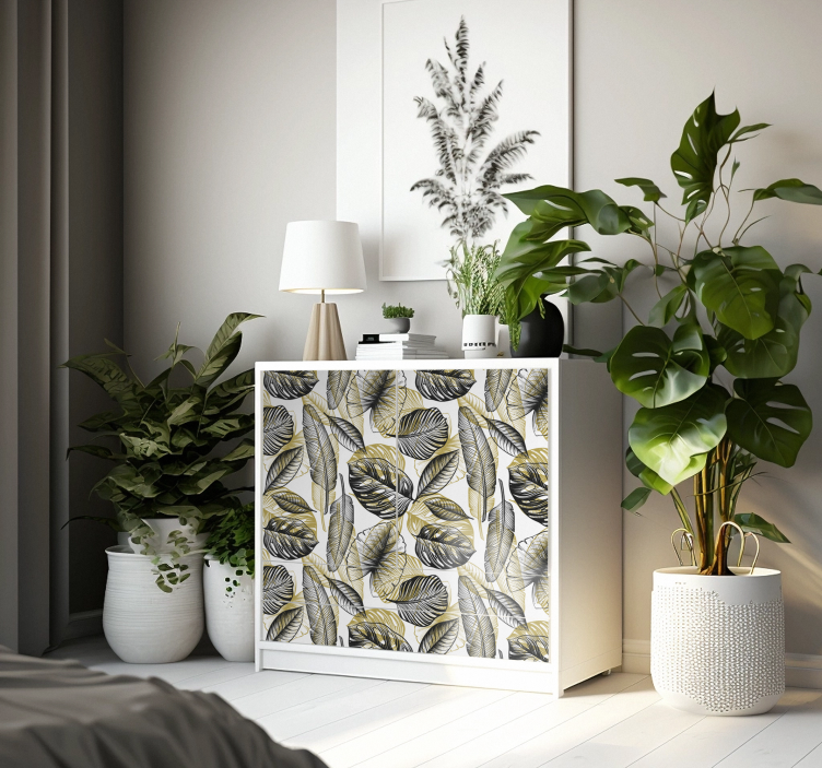 Adhésif meuble plantes tropicales élégantes - TenStickers