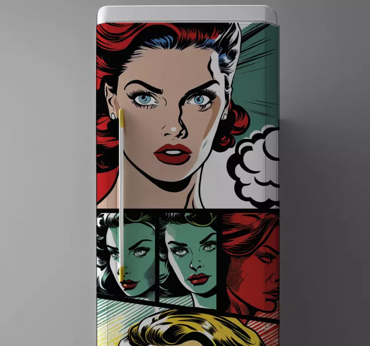 Sticker frigo vinyle Comic Vintage - TenStickers