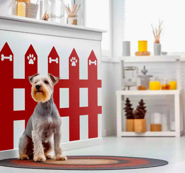 Autocollant animal de compagnie clôture de jardin - TenStickers