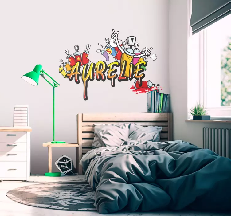 Sticker urbain "Art is everywhere""L'art est partout" - TenStickers