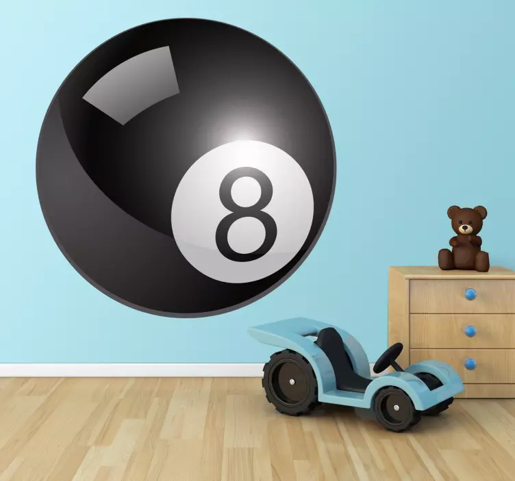Sticker boule billard 8 - TenStickers