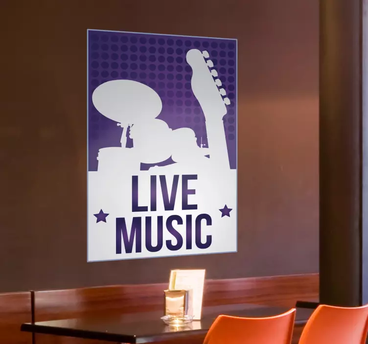 Sticker live music - TenStickers