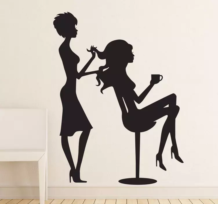 Sticker au salon de coiffure - TenStickers