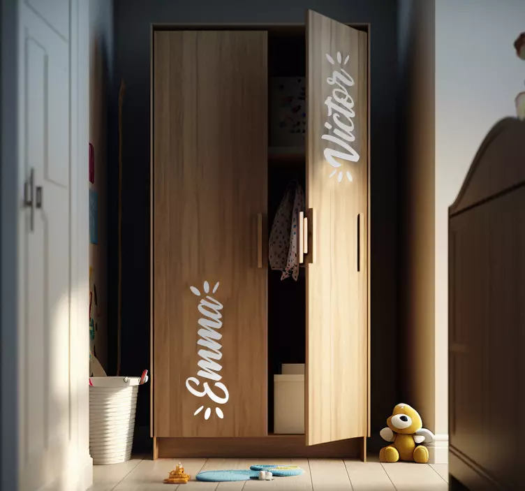 Adhésif meuble prénom personnalisé - TenStickers