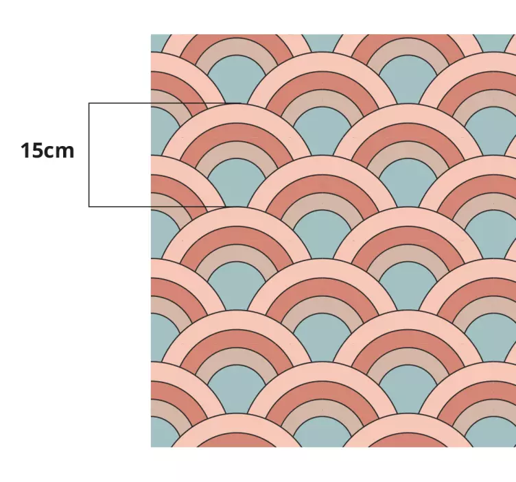 Adhésif meuble vagues à motifs courbes - TenStickers
