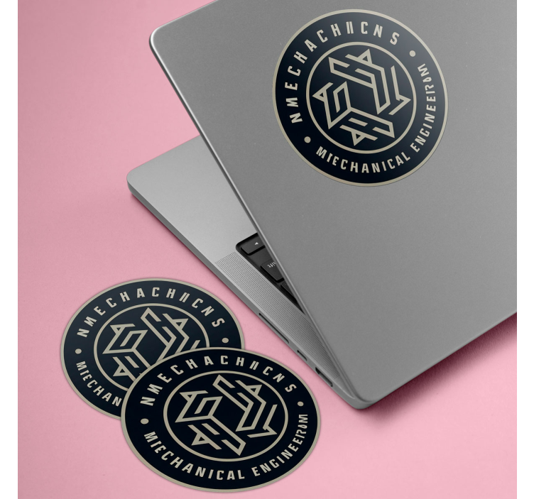 Sticker bureau cercle personnalisé avec logo - TenStickers