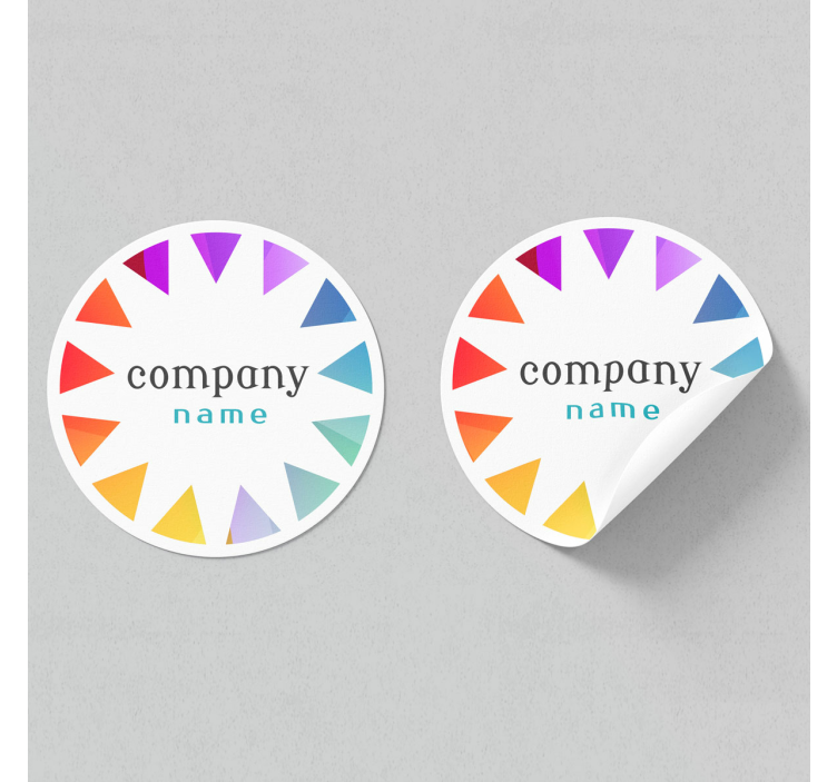 Sticker bureau cercle personnalisé avec logo - TenStickers