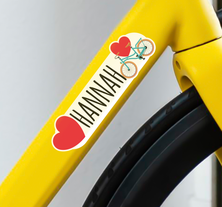 Sticker vélo deux cœurs vélo - TenStickers