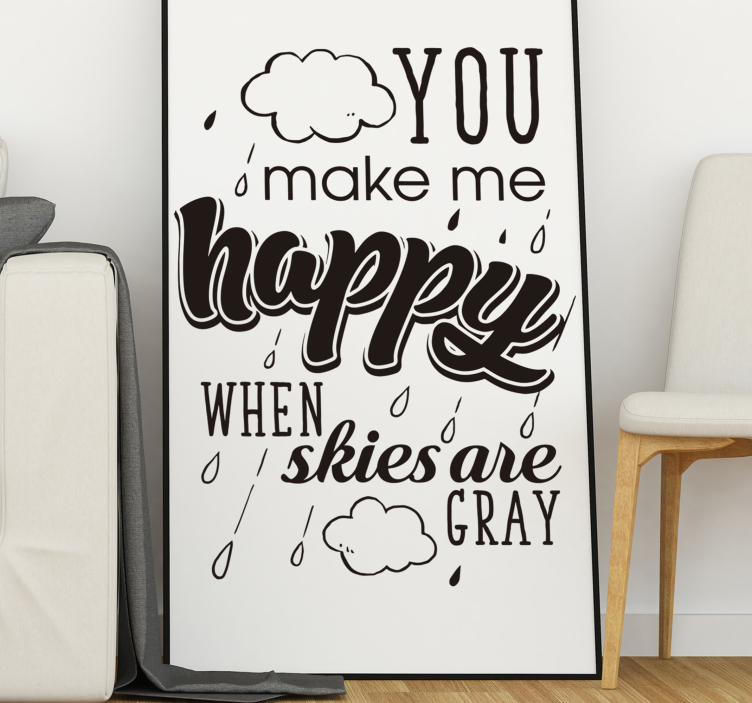 Sticker Maison You Make Me Happy - TenStickers