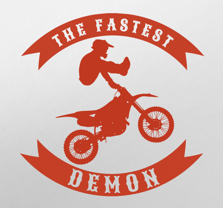 Sticker moto the fastest demon - TenStickers