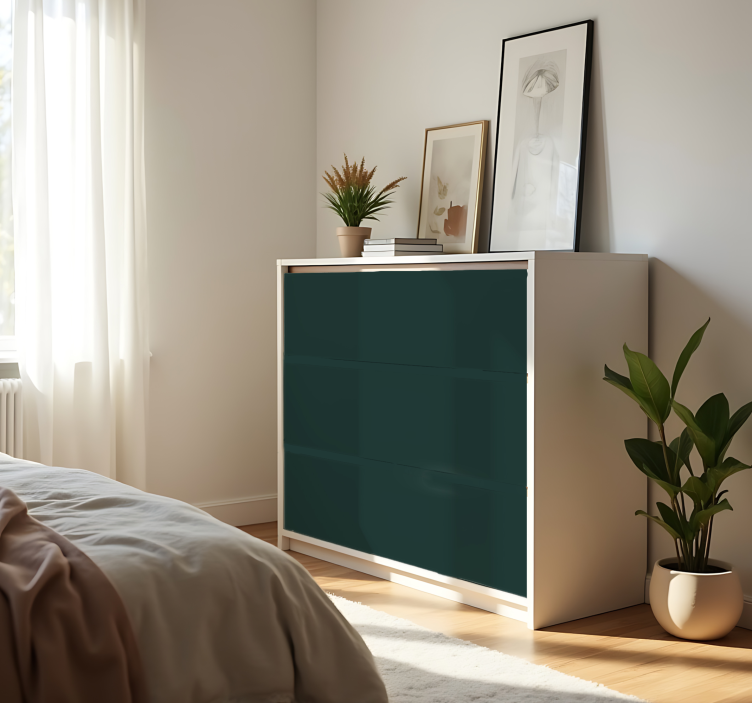 Sticker couleur uni vert foncé mat - TenStickers