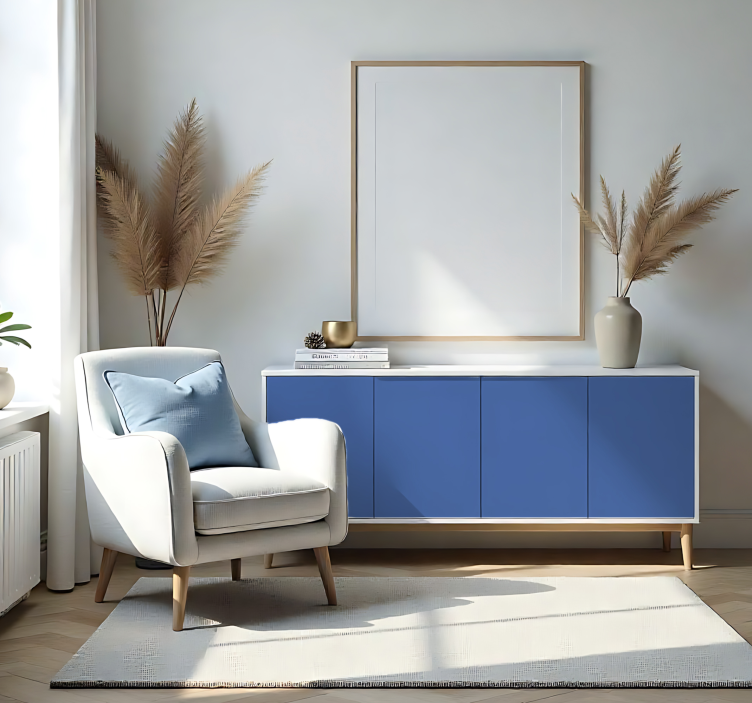 Sticker couleur uni bleu mat - TenStickers