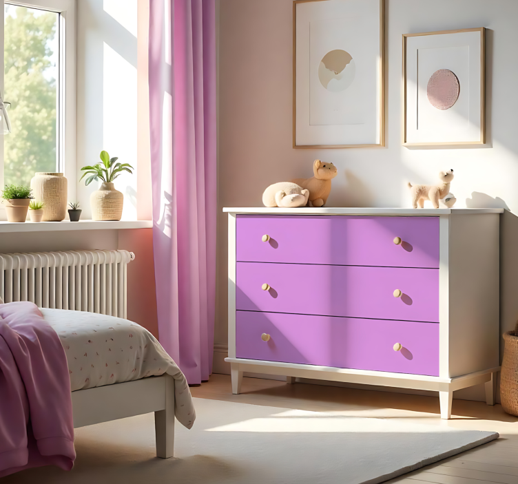 Sticker couleur uni rose mat - TenStickers