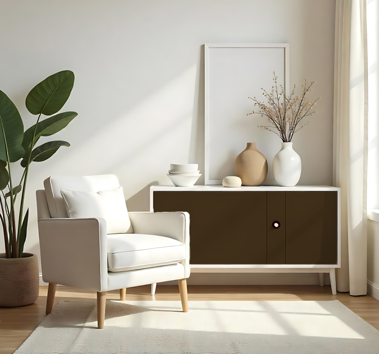 Sticker couleur uni marron mat - TenStickers