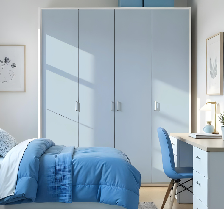 Adhésif meuble bleu pastel - TenStickers